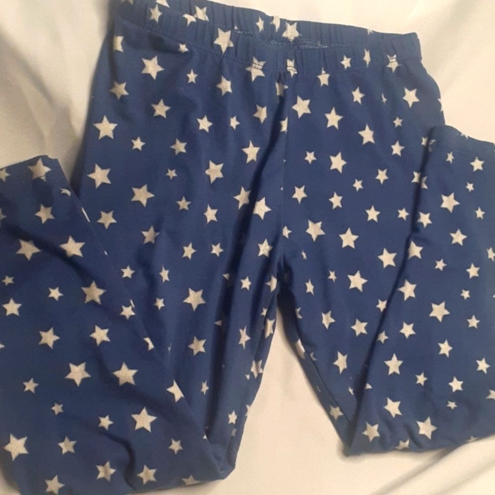 Navy blue with silver stars leggings size 6x
